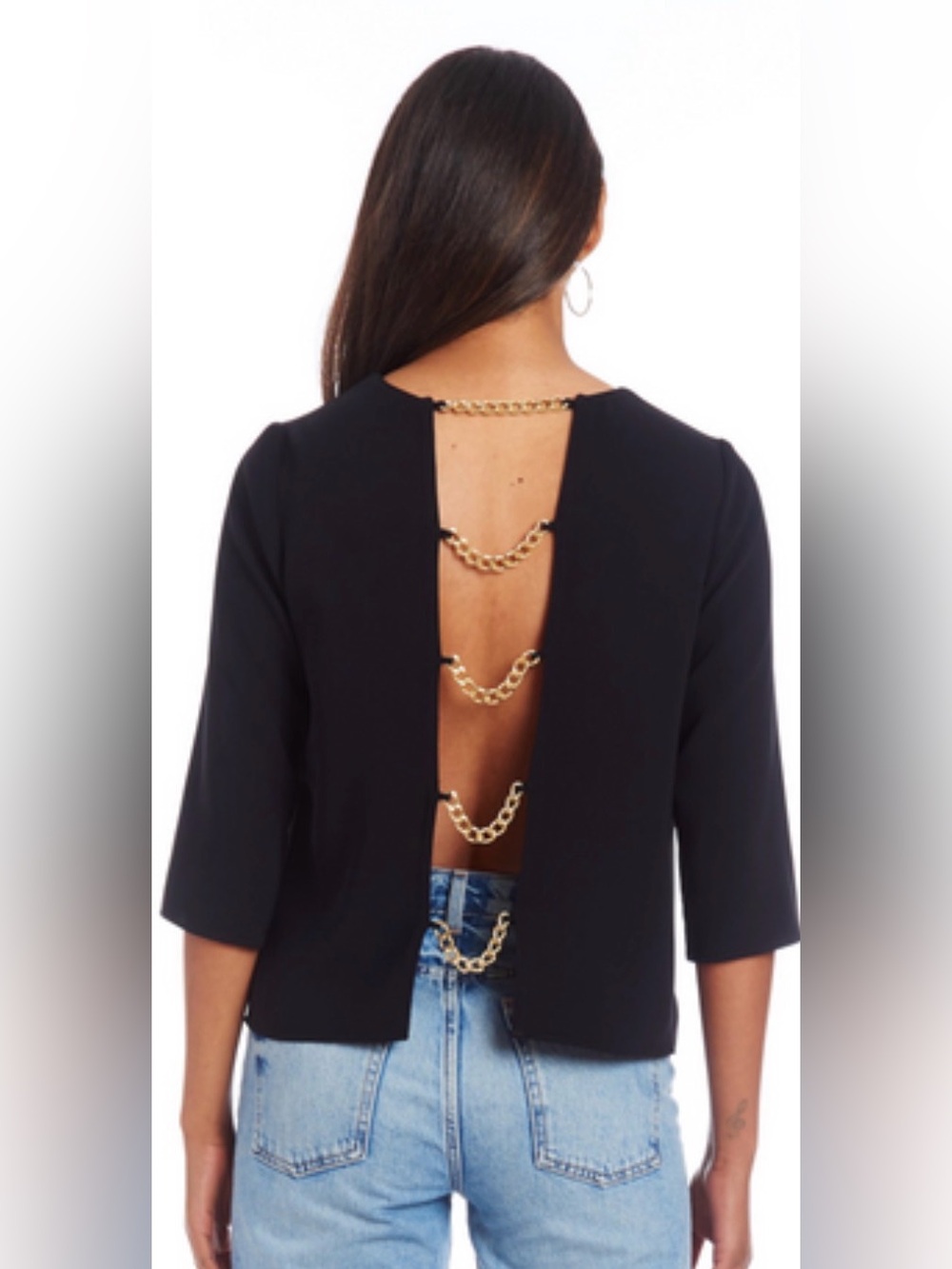 Amanda Uprichard Dina top in black